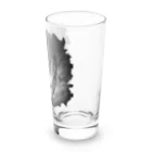 greetenのライオン　アートアニマル　モノクロ Long Sized Water Glass :right