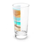 猫と紡ぐ物語の南国の海で一時のバカンスを楽しむ Long Sized Water Glass :right