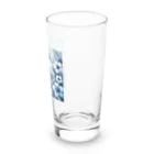 海の幸の青色なトロピカルフラワー Long Sized Water Glass :right