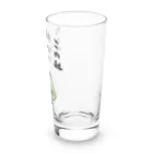 おもしろ書道Tシャツ専門店『てんくり』のこの私 初心に帰る カエルです。 Long Sized Water Glass :right