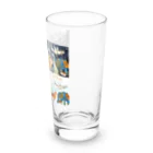 Kazusanの動物たちの行進「Marche pour la vie」バージョン Long Sized Water Glass :right