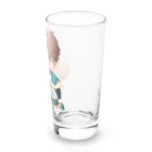 可愛い男の子イラスト販売所　By,keicyanの男の子　中学1年生　バスケットボール部 Long Sized Water Glass :right