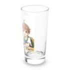 可愛い男の子イラスト販売所　By,keicyanの男の子　中学1年生　美術部 Long Sized Water Glass :right