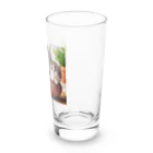 YFCの土鍋に可愛い親子猫が3匹④ Long Sized Water Glass :right