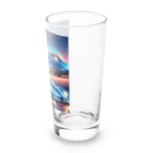 ro kuの青い車と新幹線 Long Sized Water Glass :right