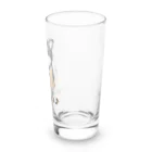 Lily bird（リリーバード）のうるうる黒柴犬ちゃん 英語ロゴ Long Sized Water Glass :right