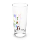 ヒラエイのアルファベットと数字の洪水 Long Sized Water Glass :right