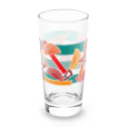 みけにっけ商店の柄物　ものさし赤 Long Sized Water Glass :right