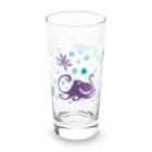 oba:obaのドット蛸ブルー Long Sized Water Glass :right