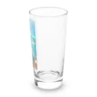 easygoing_dogのキラキラ（ネオンブルー） Long Sized Water Glass :right