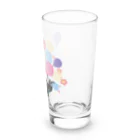 イラスト MONYAAT のくろねこの風船の種*A Long Sized Water Glass :right