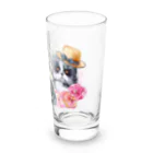 SANKAKU DESIGN STOREの仲良し！ぺちゃかわ猫ちゃんたちのバカンス。 Long Sized Water Glass :right