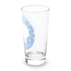 日本スピッツちぃ。の和柄スピッツ（麻の葉・ブルー） Long Sized Water Glass :right