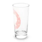 日本スピッツちぃ。の和柄スピッツ（麻の葉・ピンク） Long Sized Water Glass :right