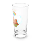 ✨🌈✨ユラクラカン🇯🇵 ✨🌈✨のトイ・プードル🌈ファミリー🌈レインボー　バージョン Long Sized Water Glass :right