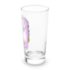 LalaHangeulの海馬パパとこども　(ハングルデザイン) ピンク Long Sized Water Glass :right