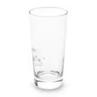 箏譜職人 織姫の箏と桜（黒線） Long Sized Water Glass :right