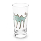 てら ねこグッズの伝説の謎の変な生物。茶×青 Long Sized Water Glass :right