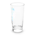 LalaHangeulの風に吹かれるイワトビペンギンさん(文字ありバージョン Long Sized Water Glass :right