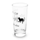 Silvervine Psychedeliqueのシュレーディンガーの猫（黒字） Long Sized Water Glass :right