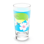 LalaHangeulの桜とメジロさん Long Sized Water Glass :right