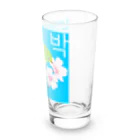 LalaHangeulの桜とメジロさん　ハングルデザイン Long Sized Water Glass :right