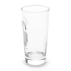 かわむショップ　suzuri支店のねこの本棚（グレー） Long Sized Water Glass :right