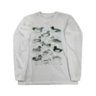 北村ハルコのカモカモ軍団(濃い緑) Long Sleeve T-Shirt