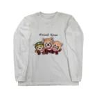 pom-ponのフロントローのレッサーパンダ Long Sleeve T-Shirt