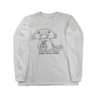 itsuto-こねこしょうしょうめんへらの「ぴるぴるふるえる」 ロングスリーブTシャツ