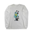 ue☆(ウイ）のハシビロコウと双子パンダちゃん Long Sleeve T-Shirt