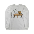 猫とネコ犬のボルゾイと猫 ぼるる＆おこねここ Long Sleeve T-Shirt