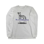 オリジナル工房プリントンの線画 イタリアングレイハウンド 前面プリントTシャツ＜淡色＞ Long Sleeve T-Shirt