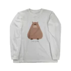 カピバラグッズ by miyucapyのカピバラおすわり Long Sleeve T-Shirt