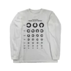 kg_shopのVisual Acuity Testing [前面プリント] ブラック Long Sleeve T-Shirt