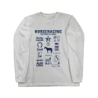 KAWAGOE GRAPHICSのHORSERACING GRAPHICS 紺 ロングスリーブTシャツ