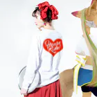 HOUSE DANCE MANIAの【2023SS】Heartbeat ロングスリーブTシャツの着用イメージ(裏面・袖部分)