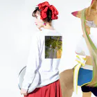 ちゃんずのロゴ Long Sleeve T-Shirt :model wear (back, sleeve)