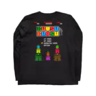 Siderunの館 B2の【バックプリント】レトロゲーム風な大仏 Long Sleeve T-Shirt :back