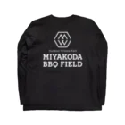 &BBQのバーベキューグッズ販売のMBFブラックロゴT ロングスリーブTシャツの裏面