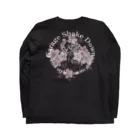 ガレージシェイクダウンの花柄鬼っこ黒文字 ロングスリーブTシャツの裏面