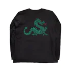 KEIHAMMのFire dragon-02 turquoise ロングスリーブTシャツの裏面