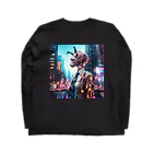 𝔔𝔘𝔒ℜℑ𝔄のCyberpunk giraffe Long Sleeve T-Shirt :back