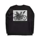 Skull sectionのバイクとドクロ（黒メイン） ロングスリーブTシャツの裏面