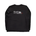 shinichiroチャンネルのMotorcycles lifeロゴアイテム ロングスリーブTシャツの裏面