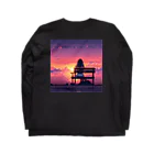 空が好きの夕日女の子① Long Sleeve T-Shirt :back