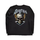 WANTED BIKERのSKULL BIKER-09 Long Sleeve T-Shirt :back