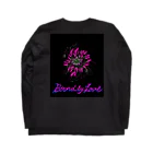 くろギャルのくろギャル 蜘蛛とクレオメの花 ロンT 黒 Long Sleeve T-Shirt :back