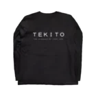 MY MOTTO ISのTEKITO 白文字 Long Sleeve T-Shirt :back