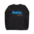 Remine_officialのRemine black T shirt Long Sleeve T-Shirt :back